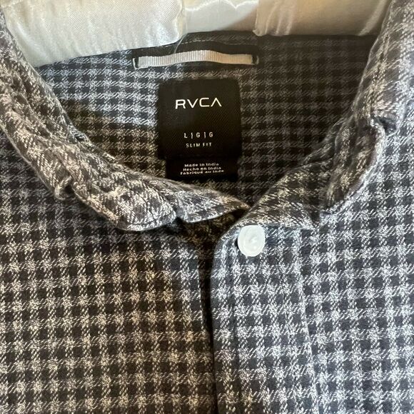 RVCA Mens Large Button Down Slim Fit Shirt - Picture 4 of 5
